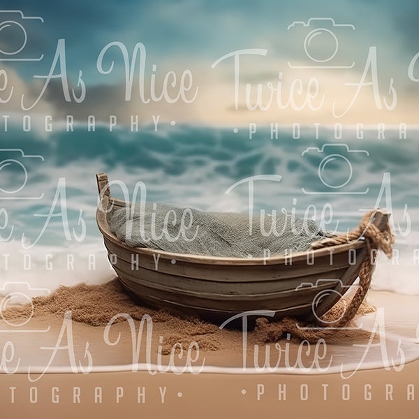 Newborn  Digital Backdrop,  digital background newborn, newborn boy, girl backdrop newborn, newborn digital composite digital, boat  beach