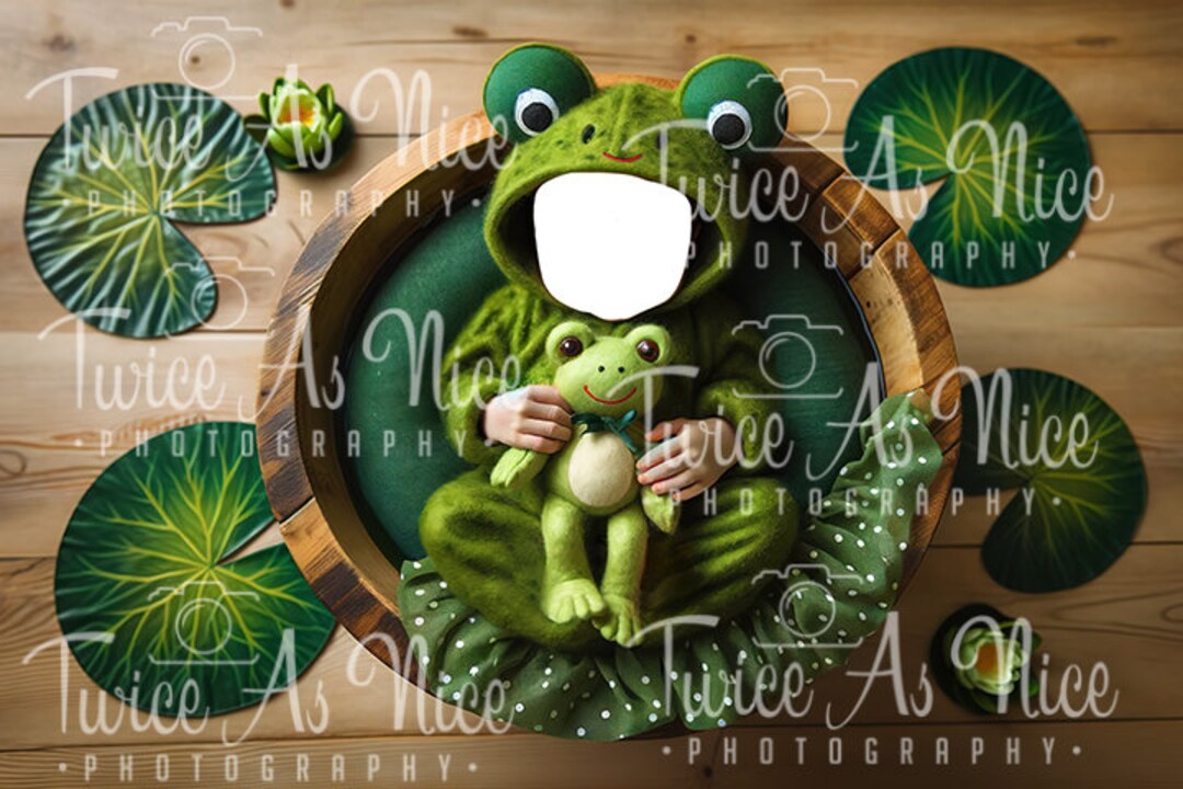 Frog Newborn Digital Backdrop, Frog Newborn Digital Background, Newborn ...