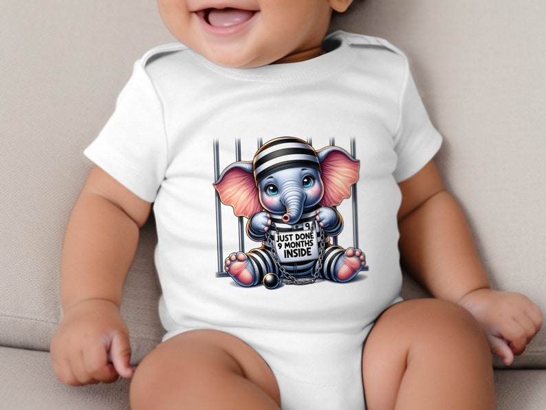 Just Done 9 Months Inside Svg, Cute Baby Bodysuit Design, Funny Newborn Digital Art, Infant onsie Png, Baby Shower Gift , Commercial use image 3