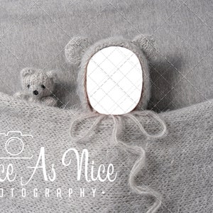 Newborn Digital Backdrop, teddy digital background newborn,  face insert backdrop newborn, newborn face digital, newborn composite.