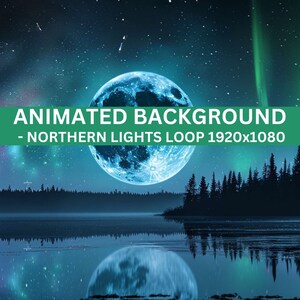 Vtuber Background, Cool Northern Lights  Animated Background  Vtuber street Twitch Streaming Moving Wallpaper Vtuber Overlay