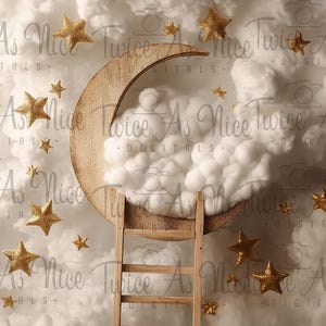 Newborn Moon Digital Backdrop, newborn moon digital background, digital backdrop newborn, newborn backdrop, newborn digital moon prop