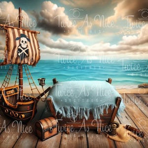 Newborn Digital Backdrop, digital background, digital backdrop newborn, sea themedigital  backdrop, pirate digital backdrop, baby sitter