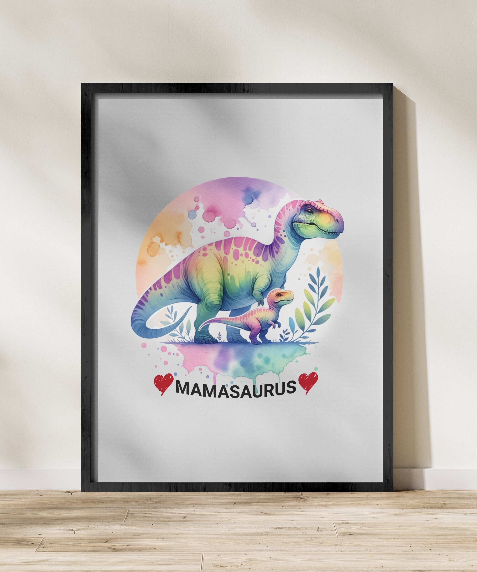 Mamasaurus SVG, Dinosaur Family Design, Mama and Baby Dinosaur ...