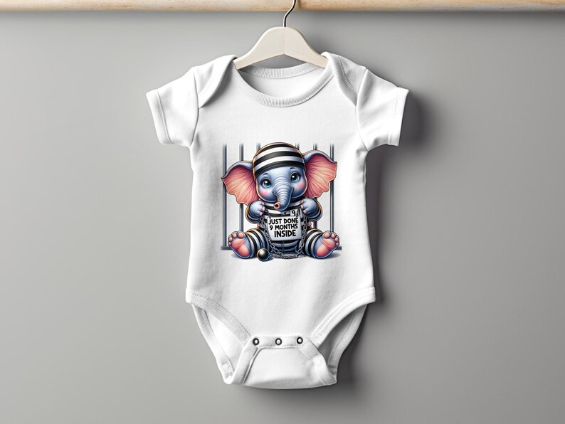 Just Done 9 Months Inside Svg, Cute Baby Bodysuit Design, Funny Newborn Digital Art, Infant onsie Png, Baby Shower Gift , Commercial use image 5
