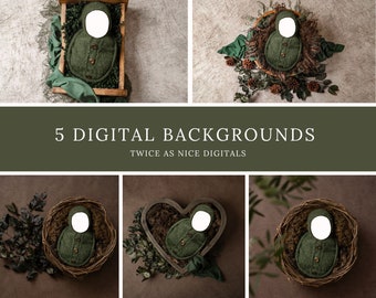 5x Fondo digital para recién nacidos, fondo digital para recién nacidos, fondo para insertar caras de recién nacidos, caras de recién nacidos digitales, composición digital para recién nacidos