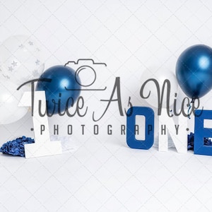 Navy Blue Cake Smash/ Birthday Digital Backdrop/Background Photography Prop