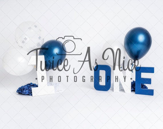 Navy Blue Cake Smash/ Birthday Digital Backdrop/background | Etsy UK