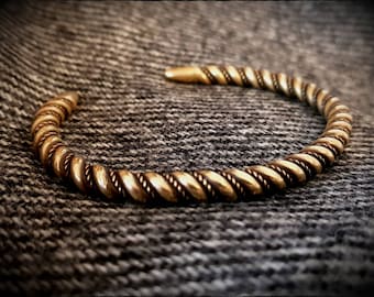 Viking Norse Celtic Saxon Bronze Twisted Bracelet Armring