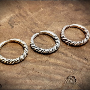 Viking Saxon Twisted Ring in Bronze, Brass or Sterling Silver