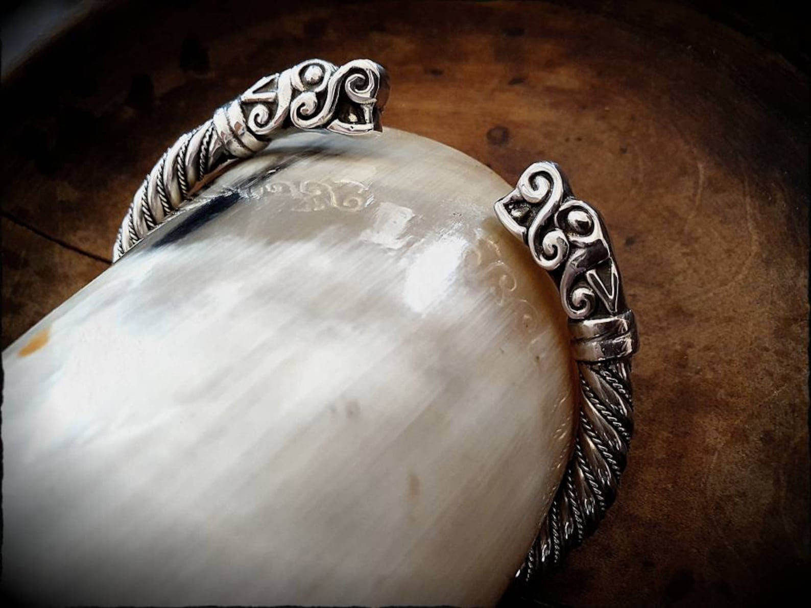 VikingsBrand Adjustable Viking Bracelet - Wolf & Raven Design, Stainless Steel For Men & Women