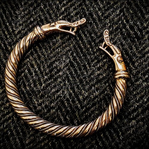 Bronze Viking Dragon Beast Bracelet/torc/torque Norse Etsy