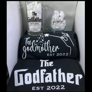 Godparents Gift Set-T-Shirt & Drinking Glass