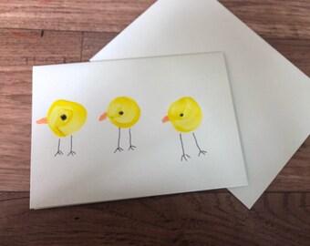 Cute 3 little chicks card