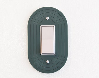 Minimalist Oval Light Switch Plate Cover  - Multiple Options