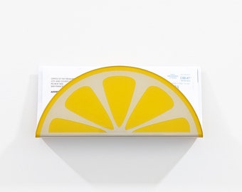 Lemon Slice Acrylic Wall Mail Holder