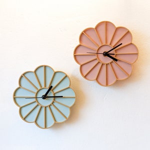 Mini Graphic Flower Acrylic Wall Clock