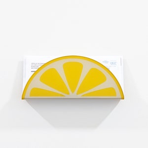 Lemon Slice Acrylic Wall Mail Holder