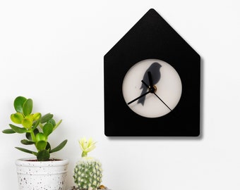 Birdhouse Acrylic Wall Clock - Medium