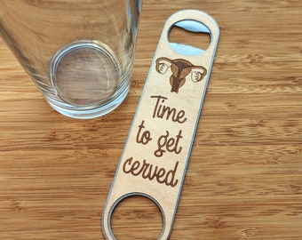 Time to Get Cerved Speed Bottle Opener