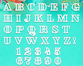 Serif Font Alphabet and Numbers SVG - Ready to Cut