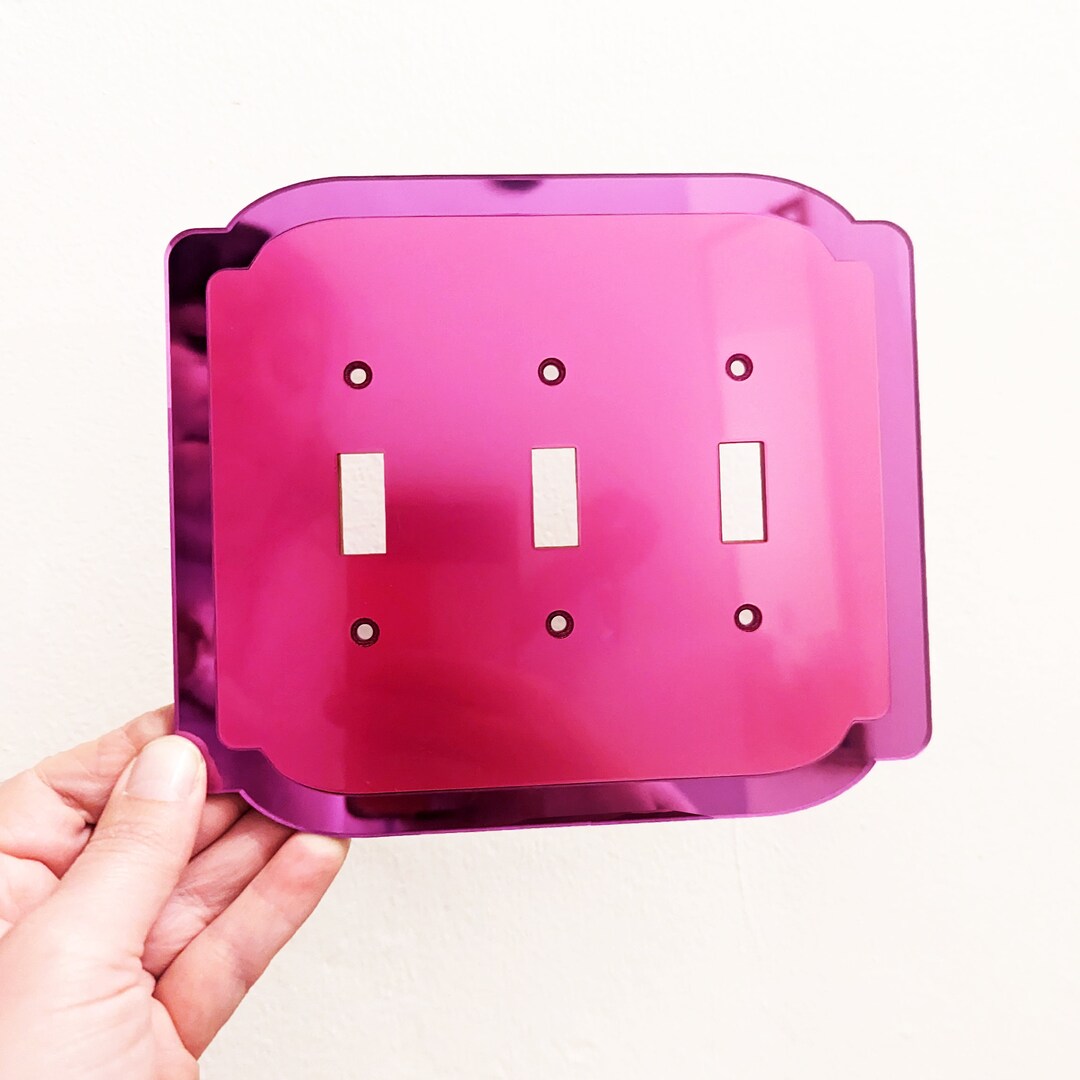 Retro Glam Triple Light Switch Plate Cover Multiple Options Etsy