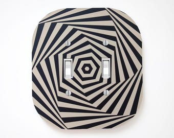 Cubierta de placa de interruptor doble con espiral espeluznante: múltiples opciones