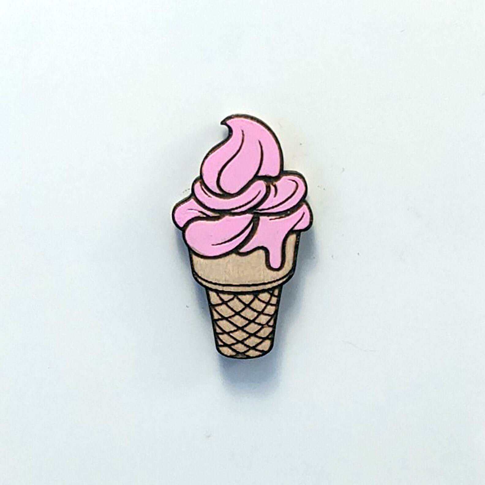 Ice Cream Cone Wood Magnet | Etsy