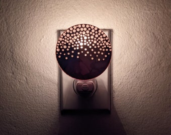 Raining Bubbles Rose Gold Mirrored Acrylic Night Light