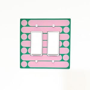 Pop of Color Double Switch Plate and Covers - Matte