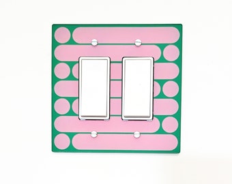 Pop of Color Double Switch Plate and Covers - Matte