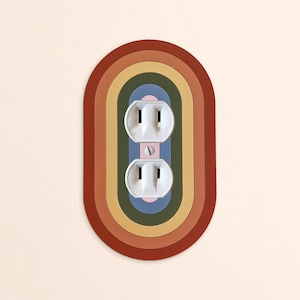 Oval Rainbow Outlet Cover  - Multiple Options