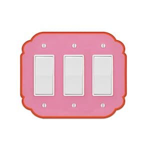 Modern Victorian Triple Light Switch Plate Cover  - Multiple Options