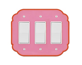 Modern Victorian Triple Light Switch Plate Cover  - Multiple Options