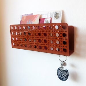 Acrylic Rattan Cane Wall Mail Holder image 3