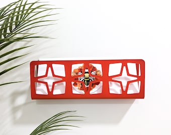 Triple Breeze Block Acrylic Wall Mail Holder - Pattern C