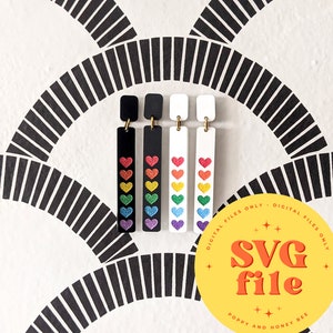 Herz-Bar Ohrring SVG