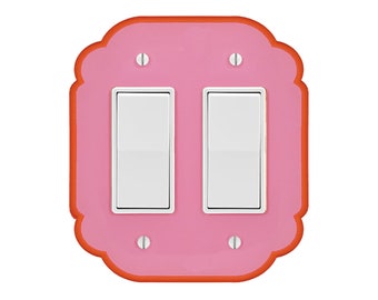 Modern Victorian Double Light Switch Plate Cover  - Multiple Options