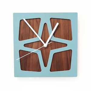 Breeze Block Wall Clock White