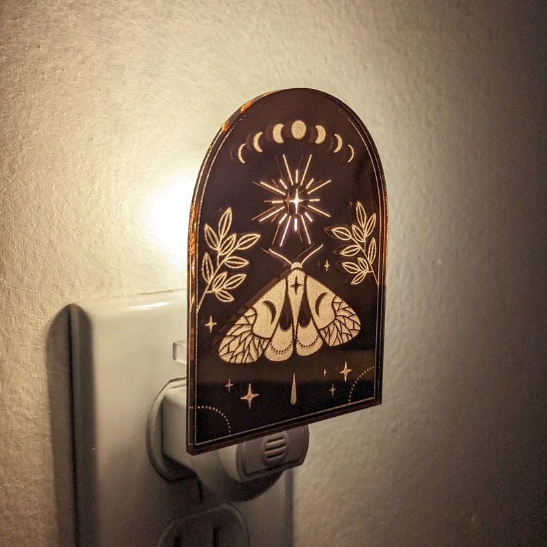 Moons and Moth Night Light - Thumbnail 2
