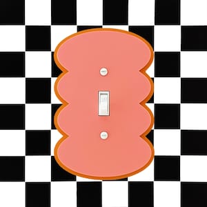 Rounded Wiggles Layered Light Switch Plate Cover  - Multiple Options