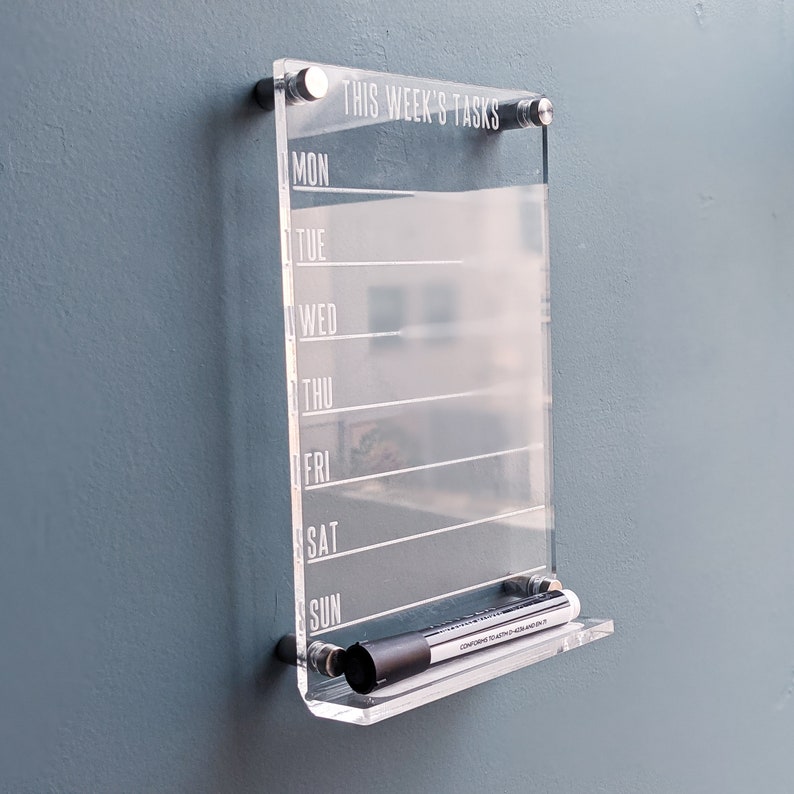 This Week's Tasks Clear Acrylic Dry Erase Board Personalizable image 5
