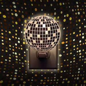 Disco Ball Mirrored Acrylic Night Light image 1