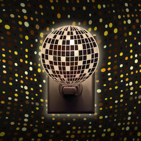 Disco Ball Mirrored Acrylic Night Light