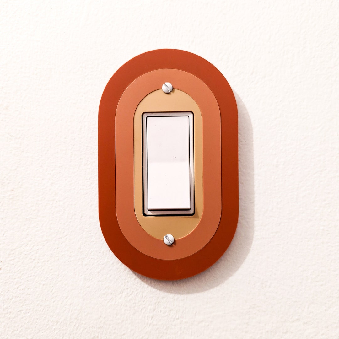 Retro Oval Light Switch Plate Cover Multiple Options Etsy