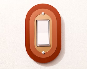 Retro Oval Light Switch Plate Cover  - Multiple Options