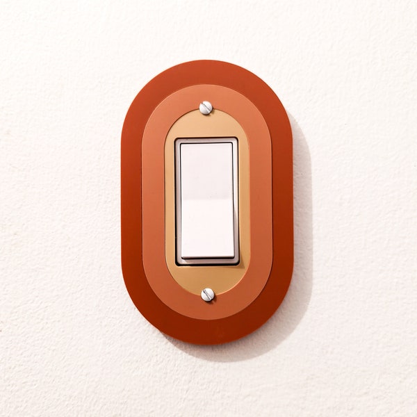 Retro Oval Light Switch Plate Cover  - Multiple Options