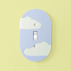 Sky of Clouds Oval Light Switch Plate Cover  - Multiple Options