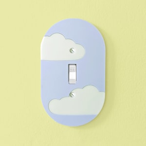 Sky of Clouds Oval Light Switch Plate Cover  - Multiple Options