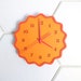 Fluted Geometric Acrylic Wall Clock With Numbers - Orange and Melon - Etsy